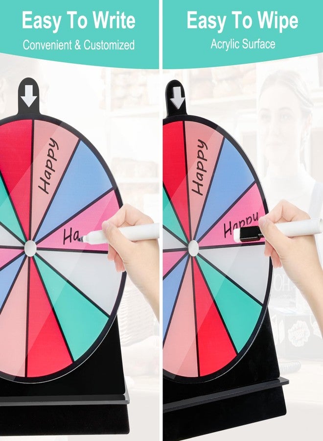 kithing 6" Spinning Prize Wheel, 3 Pcs Heavy Duty Spinning Wheel for Prizes with Stand - 9, 10, 12 Slots Color Tabletop Roulette Spinner Wheel of Fortune Spinning Game for Carnival, Tradeshow, Classroom - Image 4